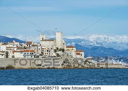 Historic town, snow-covered Alpes at the back, Antibes, Departement Alpes-Maritimes, Provence-Alpes-Cote d’Azur, France, Europe View Large Photo Image Stock Image - Historic town, snow-covered Alpes at the back, Antibes, Departement Alpes-Maritimes, Provence-Alpes-Cote d’Azur, France, Europe. Fotosearch