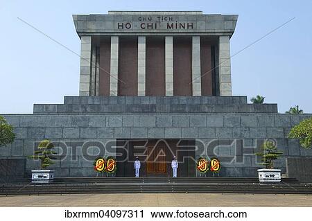 Stock Image - Ho Chi Minh Mausoleum, Hanoi, Vietnam, Asia. Fotosearch