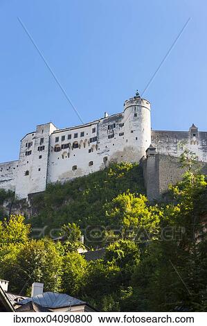 Stock Image - Hohensalzburg Fortress, Salzburg, Salzburg State, Austria, Europe. Fotosearch