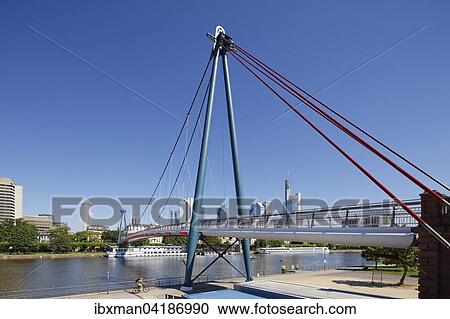 Holbeinsteg across Main river and financial district, Frankfurt am Main, Hesse, Germany, Europe View Large Photo Image Stock Image - Holbeinsteg across Main river and financial district, Frankfurt am Main, Hesse, Germany, Europe. Fotosearch