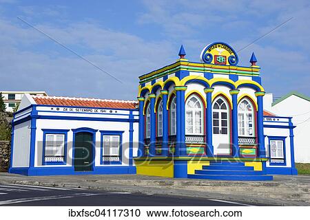 Holy Spirit Temple Imperio da Caridade, Praia da Vitoria, Terceira, Azores, Portugal, Europe View Large Photo Image Stock Image - Holy Spirit Temple Imperio da Caridade, Praia da Vitoria, Terceira, Azores, Portugal, Europe. Fotosearch