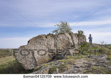 Stock Photo - Holzlstein rock, Oggau am Neusiedler See, Northern Burgenland, Burgenland, Austria, Europe. Fotosearch