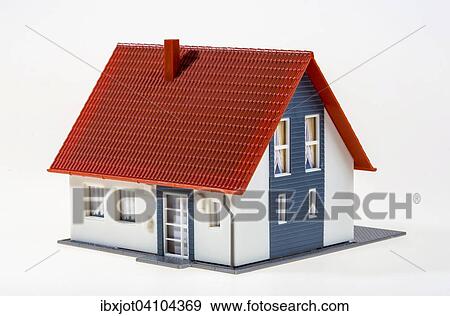 Stock Photo - Home symbol, home-model, privately owned home, ownership. Fotosearch
