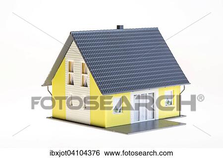 Stock Photograph - Home symbol, home-model, privately owned home, ownership. Fotosearch