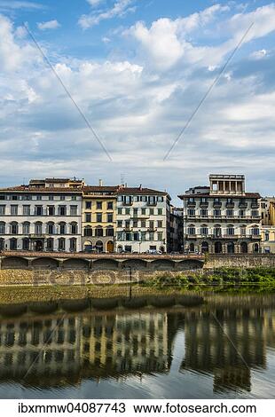 Houses on the canal, river Arno, Florence, Tuscany, Italy, Europe View Large Photo Image Stock Image - Houses on the canal, river Arno, Florence, Tuscany, Italy, Europe. Fotosearch