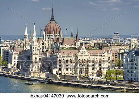 Hungarian Parliament Building, Budapest, Hungary, Europe View Large Photo Image Stock Photo - Hungarian Parliament Building, Budapest, Hungary, Europe. Fotosearch
