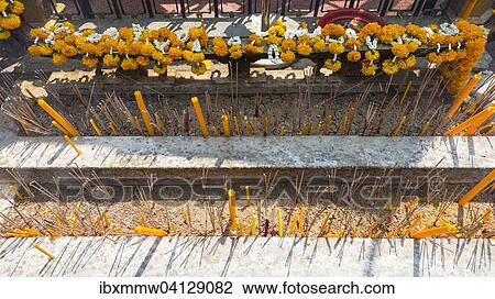 Incense and candles in a temple, Bangkok, Thailand, Asia View Large Photo Image Stock Image - Incense and candles in a temple, Bangkok, Thailand, Asia. Fotosearch