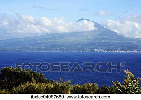 Island and Mt Pico, Ribeirinha, Faial, Azores, Portugal, Europe View Large Photo Image Stock Photo - Island and Mt Pico, Ribeirinha, Faial, Azores, Portugal, Europe. Fotosearch