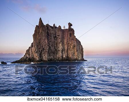 Isola Strombolicchio with lighthouse, Tyrrhenian Sea, Aeolian or Lipari Islands, Sicily, Italy, Europe View Large Photo Image Stock Photo - Isola Strombolicchio with lighthouse, Tyrrhenian Sea, Aeolian or Lipari Islands, Sicily, Italy, Europe. Fotosearch