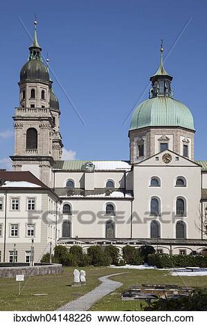 Stock Photograph - Jesuit Church of the Holy Trinity, Innsbruck, Tyrol, Austria, Europe. Fotosearch