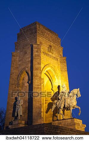 Stock Image - Kaiser Wilhelm Memorial, Hohensyburg, Dortmund, Ruhr district, North Rhine-Westphalia, Germany, Europe. Fotosearch