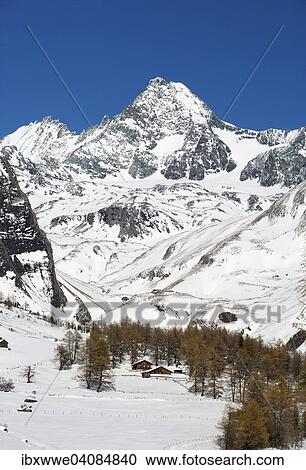 Stock Image - Kalser Tal valley, Mt Grossglockner at the back, East Tyrol, Tyrol, Austria, Europe. Fotosearch