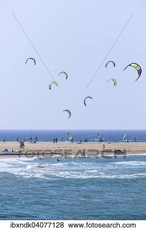 Kitesurfers, kitesurfing beach, Prasonisi, Rhodes, Dodecanese Islands, South Aegean, Greece, Europe View Large Photo Image Stock Photo - Kitesurfers, kitesurfing beach, Prasonisi, Rhodes, Dodecanese Islands, South Aegean, Greece, Europe. Fotosearch