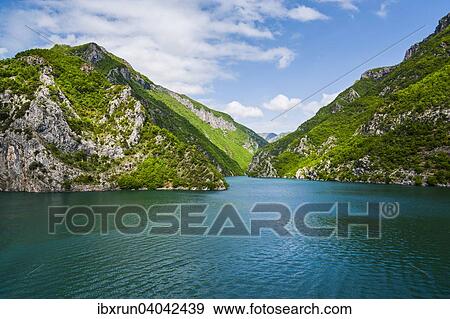 Koman water reservoir, Balkan, Albania, Europe View Large Photo Image Stock Photo - Koman water reservoir, Balkan, Albania, Europe. Fotosearch