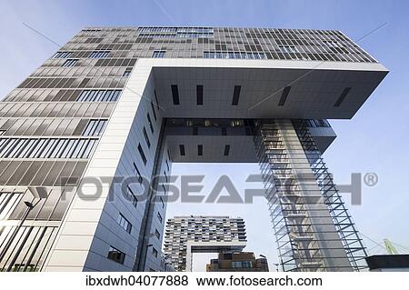 Kranhauser buildings in Rheinauhafen, Cologne, North Rhine-Westphalia, Germany, Europe View Large Photo Image Stock Photo - Kranhauser buildings in Rheinauhafen, Cologne, North Rhine-Westphalia, Germany, Europe. Fotosearch