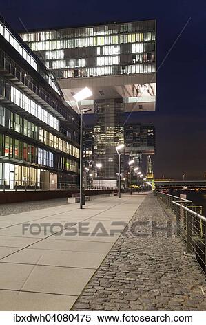 Kranhauser buildings on the promenade, Rheinauhafen, Cologne, North Rhine-Westphalia, Germany, Europe View Large Photo Image Stock Photography - Kranhauser buildings on the promenade, Rheinauhafen, Cologne, North Rhine-Westphalia, Germany, Europe. Fotosearch
