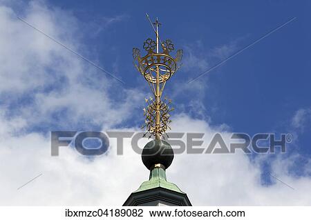 Kronchen or coronet, the city's landmark, on top of the Nikolai Church, Siegen, North Rhine-Westphalia, Germany, Europe View Large Photo Image Stock Image - Kronchen or coronet, the city's landmark, on top of the Nikolai Church, Siegen, North Rhine-Westphalia, Germany, Europe. Fotosearch