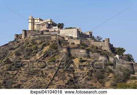 Kumbhalgarh Fort, Rajasthan, India, Asia View Large Photo Image Stock Photo - Kumbhalgarh Fort, Rajasthan, India, Asia. Fotosearch