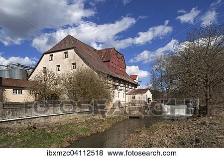 Kunstmuhle Habernhof mill on Schwabach river, Uttenreuth, Middle Franconia, Bavaria, Germany, Europe View Large Photo Image Stock Photo - Kunstmuhle Habernhof mill on Schwabach river, Uttenreuth, Middle Franconia, Bavaria, Germany, Europe. Fotosearch