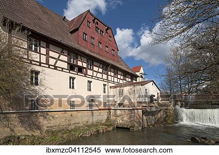 Kunstmuhle Habernhof mill on Schwabach river, Uttenreuth, Middle Franconia, Bavaria, Germany, Europe View Large Photo Image Stock Photography - Kunstmuhle Habernhof mill on Schwabach river, Uttenreuth, Middle Franconia, Bavaria, Germany, Europe. Fotosearch