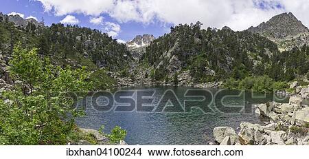 Lake Estanyola de Gerber, Vall de Gerber, El Pallars Sobira, Catalonia, Spain, Europe View Large Photo Image Picture - Lake Estanyola de Gerber, Vall de Gerber, El Pallars Sobira, Catalonia, Spain, Europe. Fotosearch