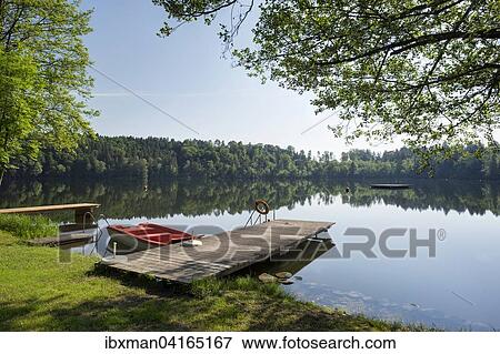 Stock Photo - Lake Tuttensee, near Grabenstatt, Chiemgau, Upper Bavaria, Bavaria, Germany, Europe. Fotosearch