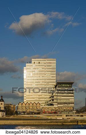 Stock Photograph - Lanxess Tower, former Lufthansa tower, Cologne, North Rhine-Westphalia, Germany, Europe. Fotosearch