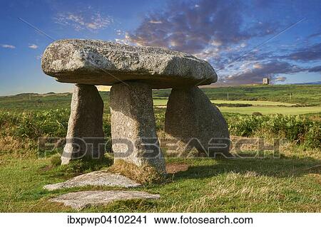 Lanyon Quoit, megalithic burial dolmen from the Neolithic period, circa 4000 to 3000 BC, near Morvah on the Penwith peninsula, Cornwall, England, United Kingdom, Europe View Large Photo Image Stock Image - Lanyon Quoit, megalithic burial dolmen from the Neolithic period, circa 4000 to 3000 BC, near Morvah on the Penwith peninsula, Cornwall, England, United Kingdom, Europe. Fotosearch