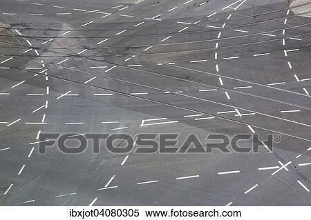 Large road junction, markings for various turning lanes, Rotterdam, Holland, The Netherlands, Europe View Large Photo Image Stock Photography - Large road junction, markings for various turning lanes, Rotterdam, Holland, The Netherlands, Europe. Fotosearch
