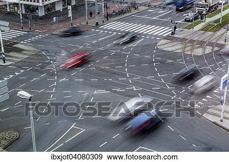 Large road junction, road markings for various turning lanes, Rotterdam, Holland, The Netherlands, Europe View Large Photo Image Stock Photo - Large road junction, road markings for various turning lanes, Rotterdam, Holland, The Netherlands, Europe. Fotosearch