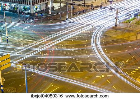 Large road junction, road markings for various turning lanes, Rotterdam, Holland, The Netherlands, Europe View Large Photo Image Stock Photograph - Large road junction, road markings for various turning lanes, Rotterdam, Holland, The Netherlands, Europe. Fotosearch