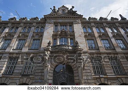 Picture - Late historistic facade, Munich, Upper Bavaria, Bavaria, Germany, Europe. Fotosearch