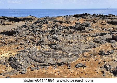 Lava landscape, Pahoehoe lava, Bartolome Island, Galapagos Province, Galapagos Islands, Ecuador, South America View Large Photo Image Picture - Lava landscape, Pahoehoe lava, Bartolome Island, Galapagos Province, Galapagos Islands, Ecuador, South America. Fotosearch