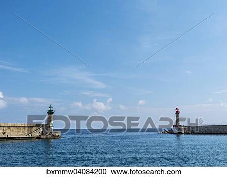 Lighthouses of the old port of Bastia, Corsica, France, Europe View Large Photo Image Stock Image - Lighthouses of the old port of Bastia, Corsica, France, Europe. Fotosearch