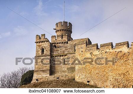 Stock Photo - Lincoln Castle, Castle Hill, Lincoln, Lincolnshire, England, United Kingdom, Europe. Fotosearch