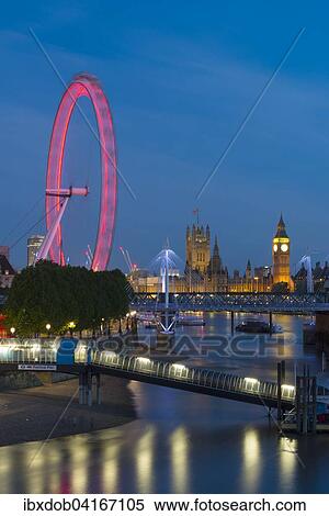 London Eye, Houses of Parliament, Big Ben, London, England, United Kingdom, Europe View Large Photo Image Stock Photography - London Eye, Houses of Parliament, Big Ben, London, England, United Kingdom, Europe. Fotosearch