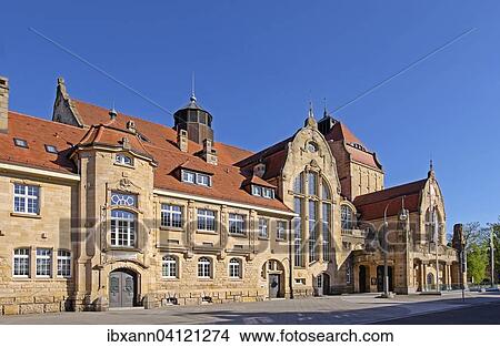 Picture - Ludowici-Festhalle, Art Nouveau festival hall, Landau, Palatinate, Rhineland-Palatinate, Germany, Europe. Fotosearch