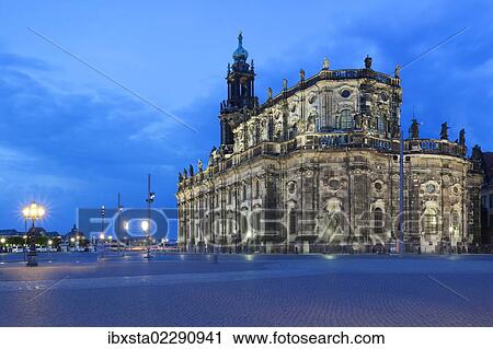Magic hour, dusk, at Hofkirche, Catholic Church of the Royal Court of Saxony, Kathedrale Sanctissimae Trinitatis, Cathedral of the Holy Trinity, Dresden, Saxony, Germany, Europe View Large Photo Image Stock Image - Magic hour, dusk, at Hofkirche, Catholic Church of the Royal Court of Saxony, Kathedrale Sanctissimae Trinitatis, Cathedral of the Holy Trinity, Dresden, Saxony, Germany, Europe. Fotosearch