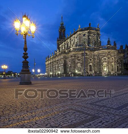 Magic hour, dusk, at Hofkirche, Catholic Church of the Royal Court of Saxony, Kathedrale Sanctissimae Trinitatis, Cathedral of the Holy Trinity, Dresden, Saxony, Germany, Europe View Large Photo Image Stock Image - Magic hour, dusk, at Hofkirche, Catholic Church of the Royal Court of Saxony, Kathedrale Sanctissimae Trinitatis, Cathedral of the Holy Trinity, Dresden, Saxony, Germany, Europe. Fotosearch