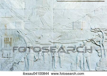 Marble relief depicting people, Great Wall, Jinshanling section, People's Republic of China View Large Photo Image Picture - Marble relief depicting people, Great Wall, Jinshanling section, People's Republic of China. Fotosearch