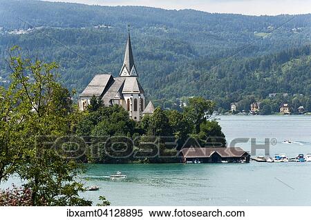 Maria Worth Church, founded in the 9th century., on the peninsula on the south bank of lake Worthersee, Carinthia, Austria, Europe View Large Photo Image Stock Photography - Maria Worth Church, founded in the 9th century., on the peninsula on the south bank of lake Worthersee, Carinthia, Austria, Europe. Fotosearch