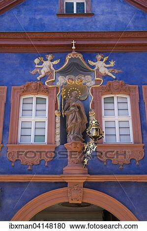 Mary Immaculate at the Franck House, Marktheidenfeld, Spessart, Mainfranken, Lower Franconia, Franconia, Bavaria, Germany, Europe View Large Photo Image Stock Image - Mary Immaculate at the Franck House, Marktheidenfeld, Spessart, Mainfranken, Lower Franconia, Franconia, Bavaria, Germany, Europe. Fotosearch