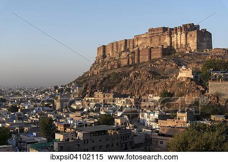 Stock Photography - Mehrangarh Fort, Jodhpur, Rajasthan, India, Asia. Fotosearch