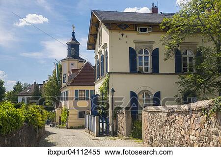 Stock Photography - Meinhold tower house, Radebeul, Saxony, Germany, Europe. Fotosearch