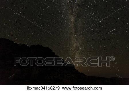 Stock Photo - Milky Way above the Namib-Naukluft National Park, Namibia, Africa. Fotosearch