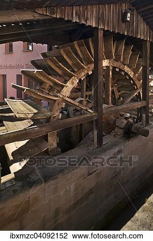 Mill wheel of the grinding mill, 1541, Lauf an der Pegnitz, Middle Franconia, Bavaria, Germany, Europe View Large Photo Image Stock Image - Mill wheel of the grinding mill, 1541, Lauf an der Pegnitz, Middle Franconia, Bavaria, Germany, Europe. Fotosearch