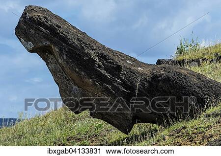 Moai in Rano Raraku, Rapa Nui National Park, Unesco World Heritage Site, Easter Island, Chile, South America View Large Photo Image Stock Image - Moai in Rano Raraku, Rapa Nui National Park, Unesco World Heritage Site, Easter Island, Chile, South America. Fotosearch