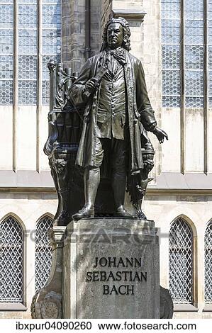Monument to Johann Sebastian Bach in front of St. Thomas Church, Leipzig, Saxony, Germany, Europe View Large Photo Image Stock Image - Monument to Johann Sebastian Bach in front of St. Thomas Church, Leipzig, Saxony, Germany, Europe. Fotosearch