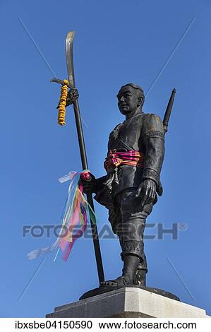 Stock Image - Monument to Phraya Surin Phakdi Si Narong Changwang, Surin, Surin Province, Isaan, Isaan, Thailand, Asia. Fotosearch
