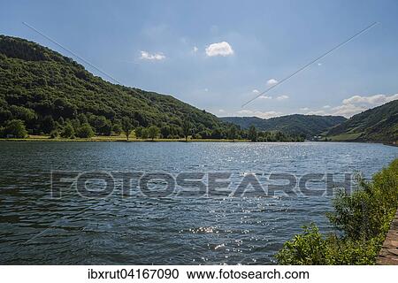 Stock Image - Moselle near Cochem, Cochem-Zell, Rhineland-Palatinate, Germany, Europe. Fotosearch